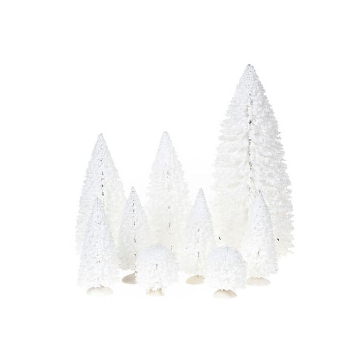 Snehvide grantræer 9-pak