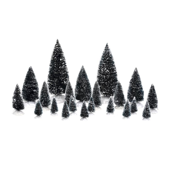 Grantræer med sne 21-pak