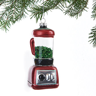 Julgranskula "Blender" med tomteluva i glas från Pobra