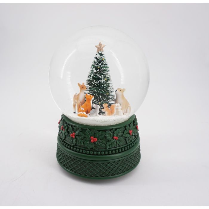 Snekugle Juletræ med skovens dyr