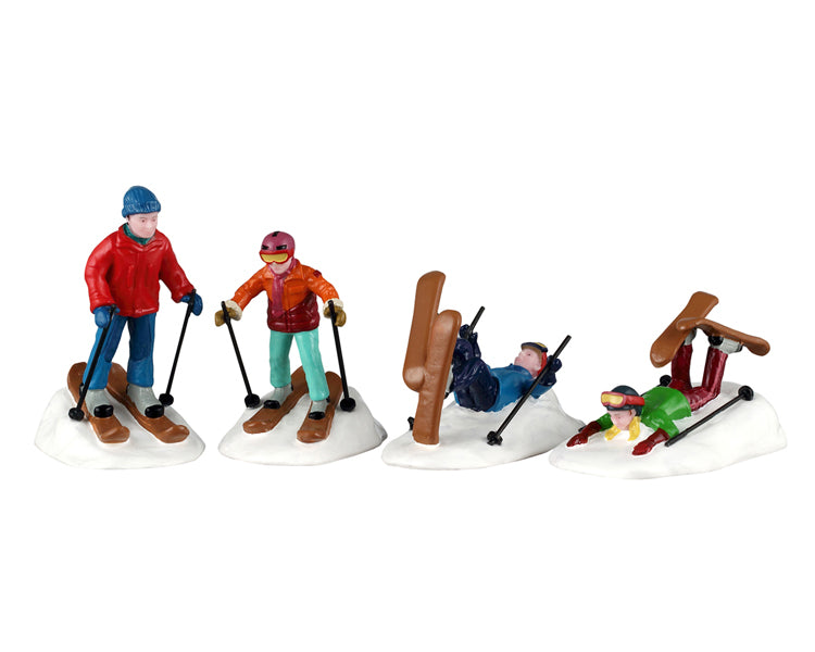 Ski School Lessons figursæt til julelandskab fra Lemax