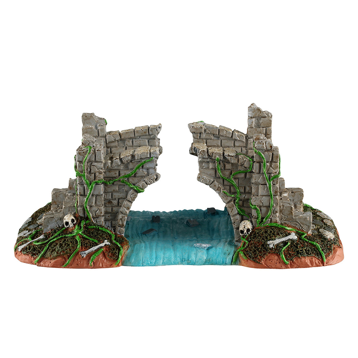 Broken Bridge til halloween landskab fra Lemax