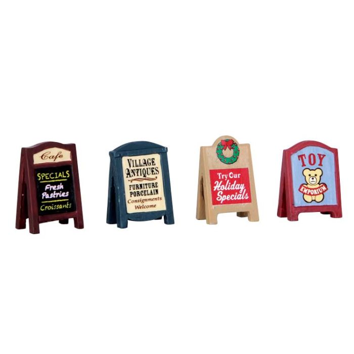 Village Signs Set Of 4