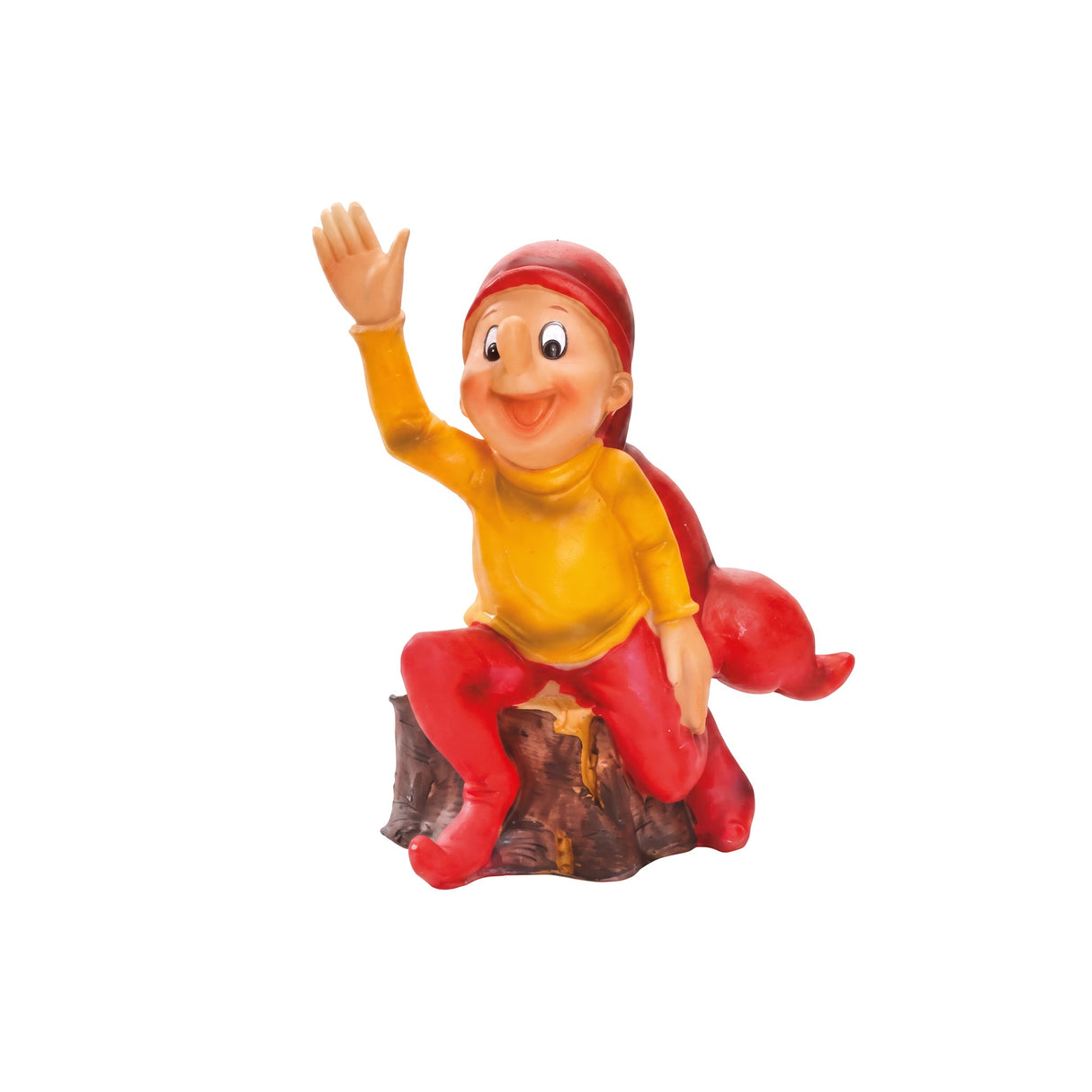 Bramming Tomte på trädstubbe