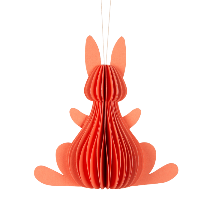 Påskhare i papper 7,5 cm rosa