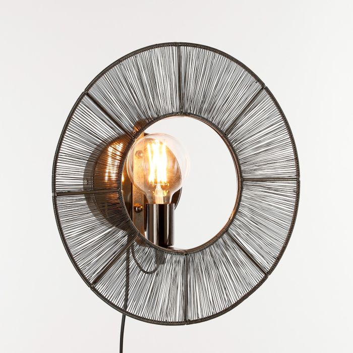 Bodil væglampe sort 40 cm i diameter