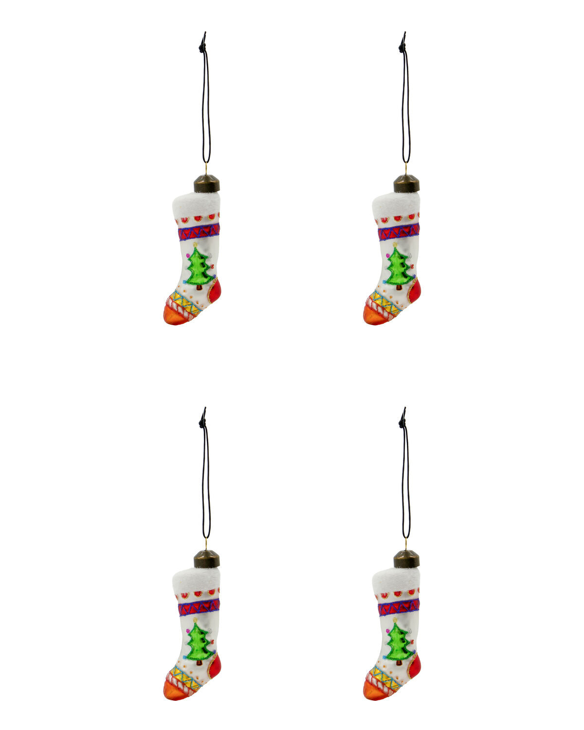 Julkulor och julstrumpa med motiv, 4-pack från House Doctor