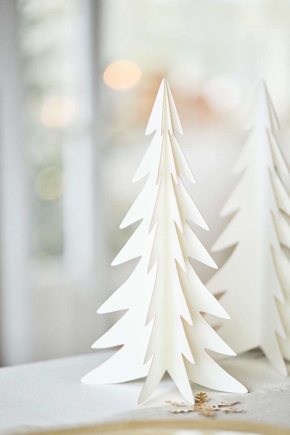 Pappersklipp stående julgran 25 cm hög
