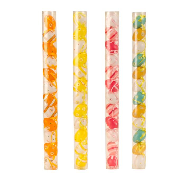 Plastik påskeæg i rør