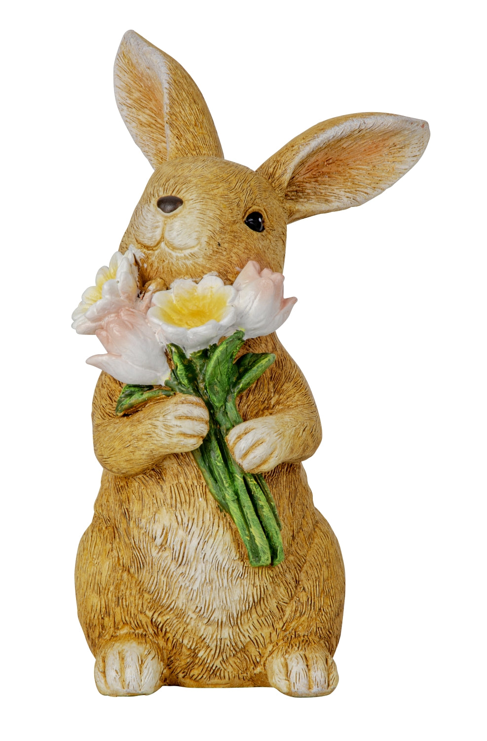 Påskehare med blomsterbuket