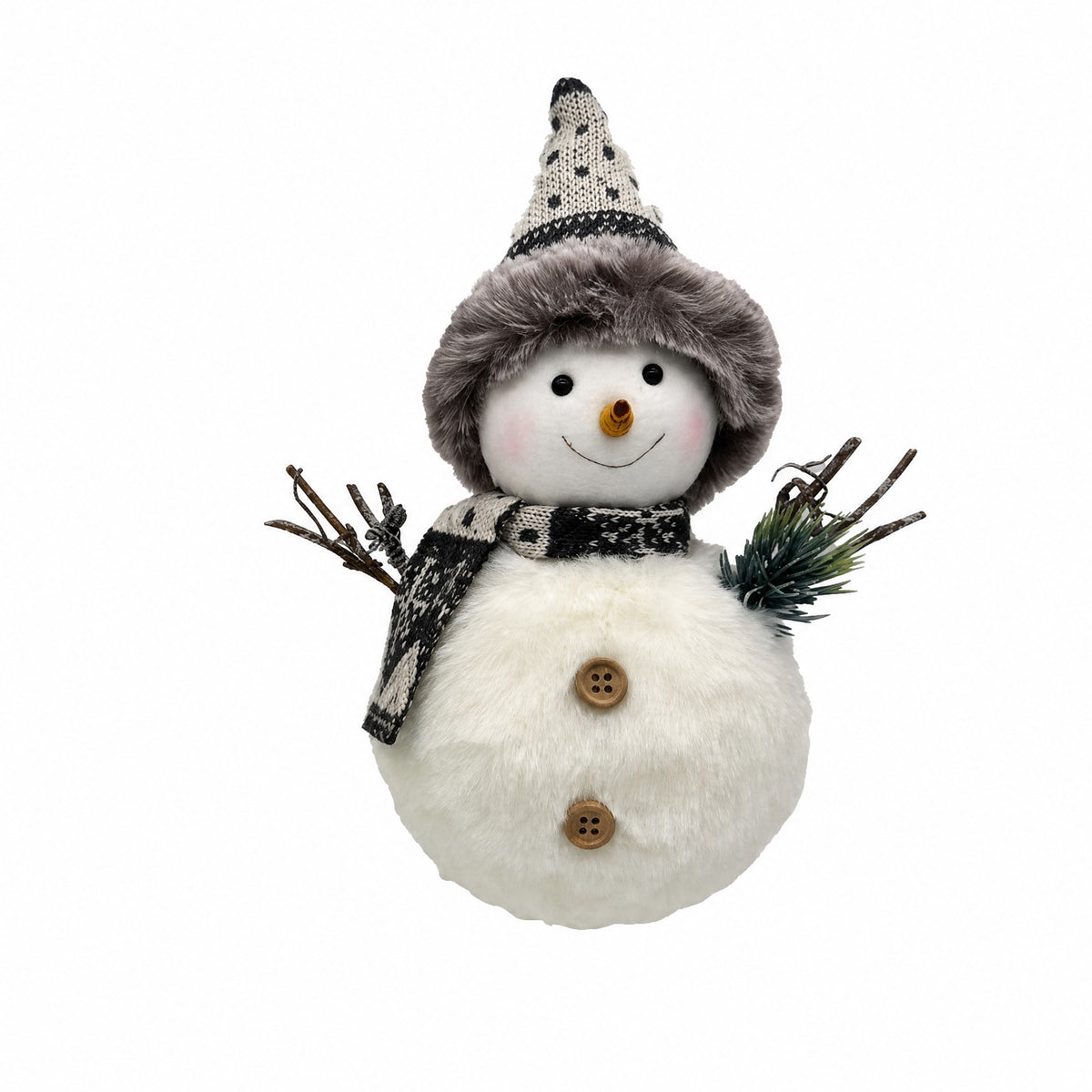 Snögubbe med toppluva