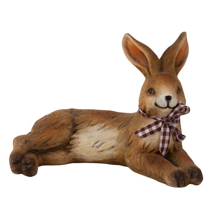 Liggende hare med sløjfe