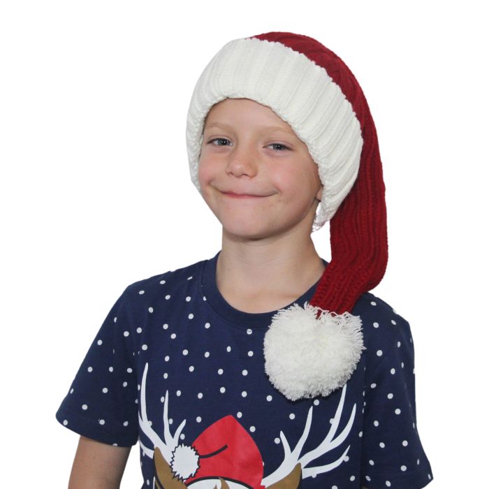 Nissehue i rød og hvid