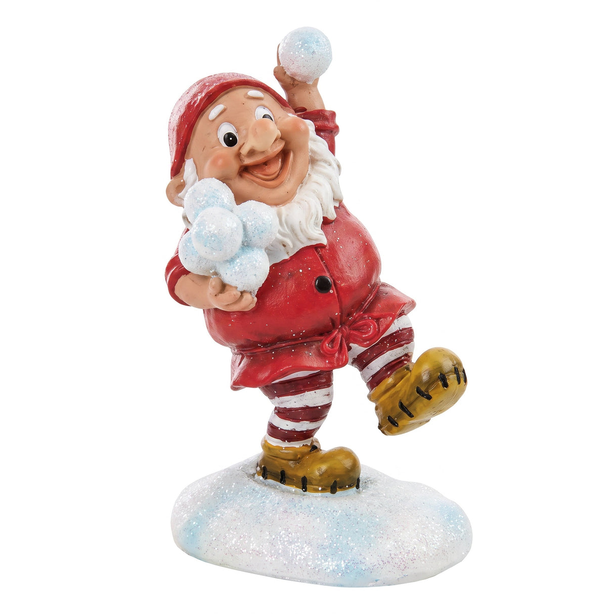 Skogstomte i snöbollskamp