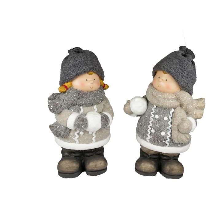 Vinterbørn med snebolde