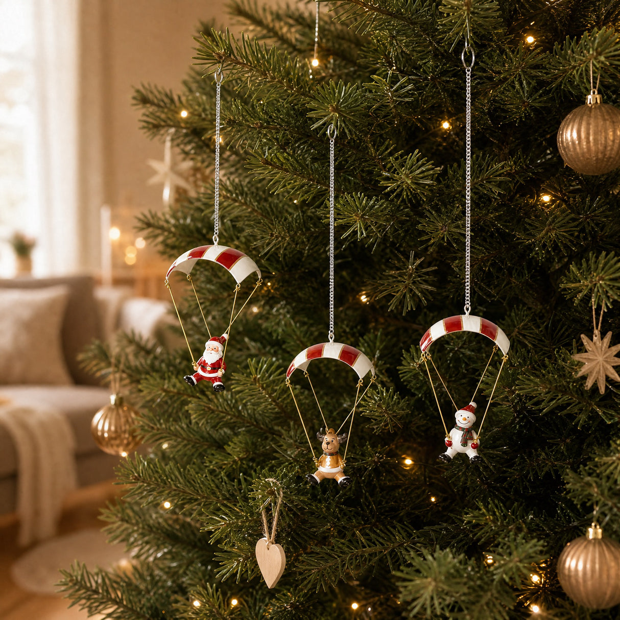 Fallskärm med julfigur