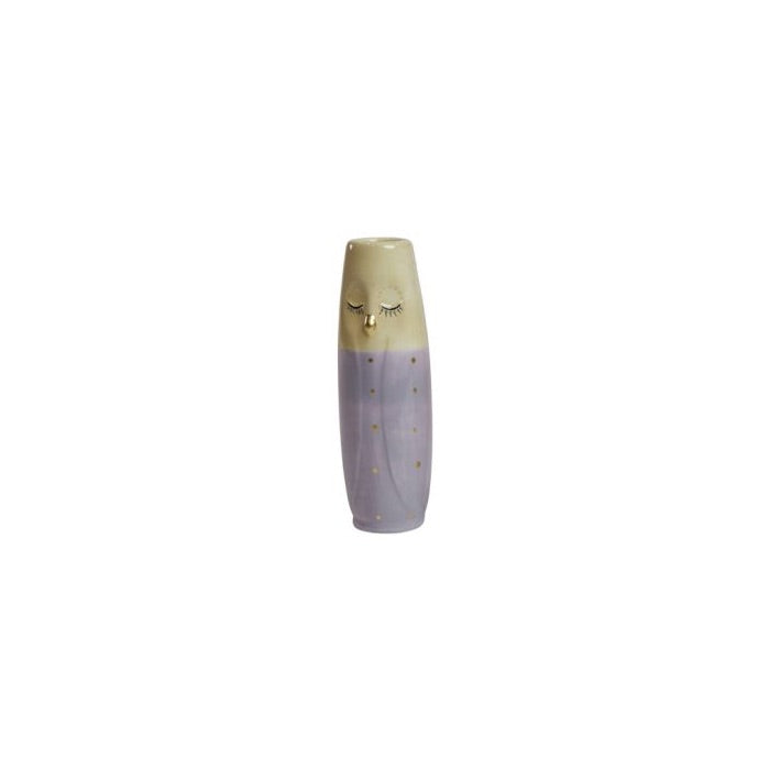 Vas Uggla 17 cm hög gul & lila