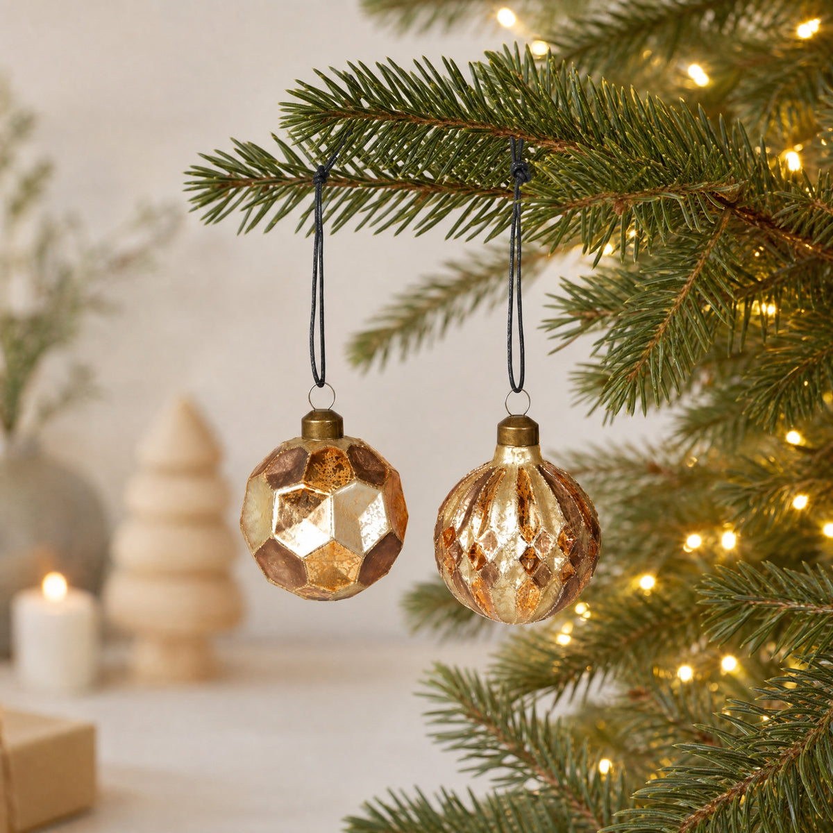 Julkula med struktur brun/champagne/guld