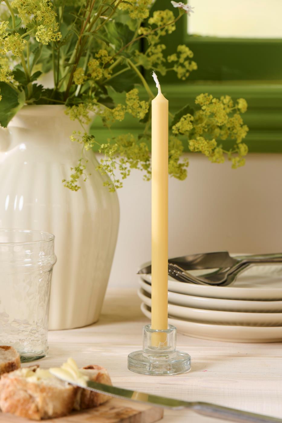 Ib Laursen gult kertelys i glasstage