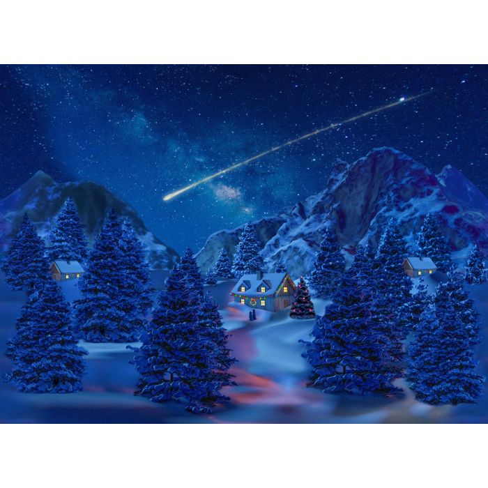 Baggrund på lærred med lys falling star