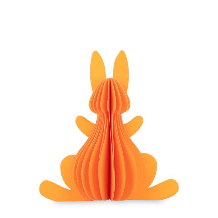 Påskehare i papir orange 13 cm