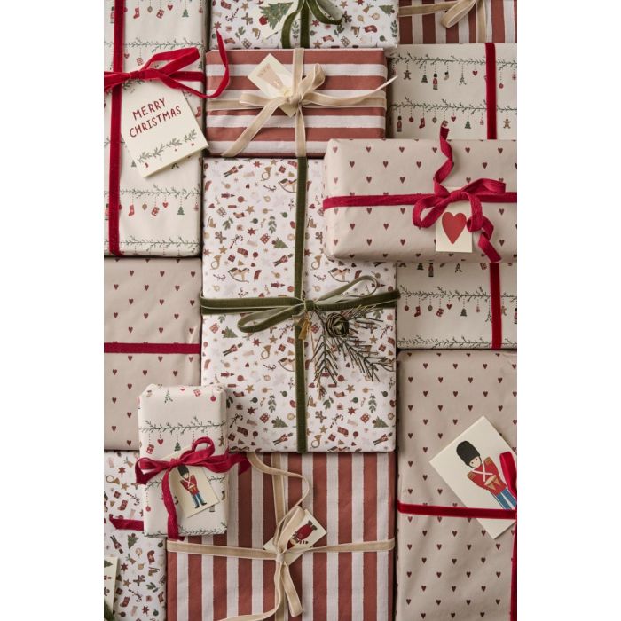 Julegavepapir med juleikoner