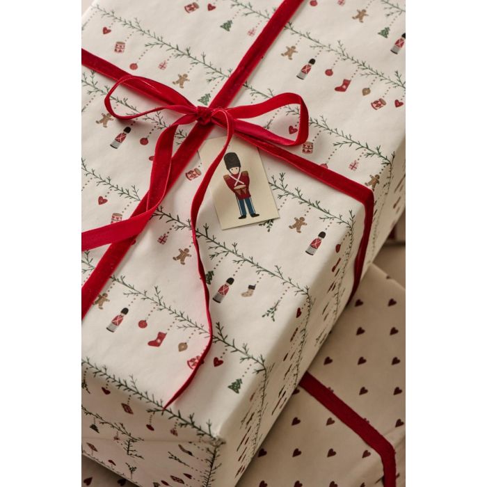 Julegavepapir med juleranker