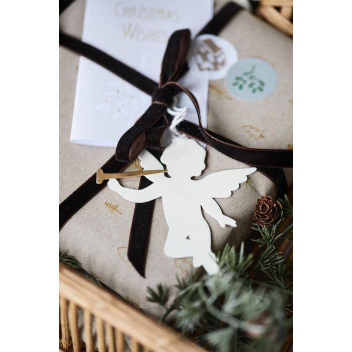 Velourbånd på spole 10 m mocca