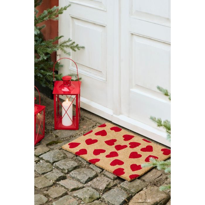 Dørmåtte røde hjerter