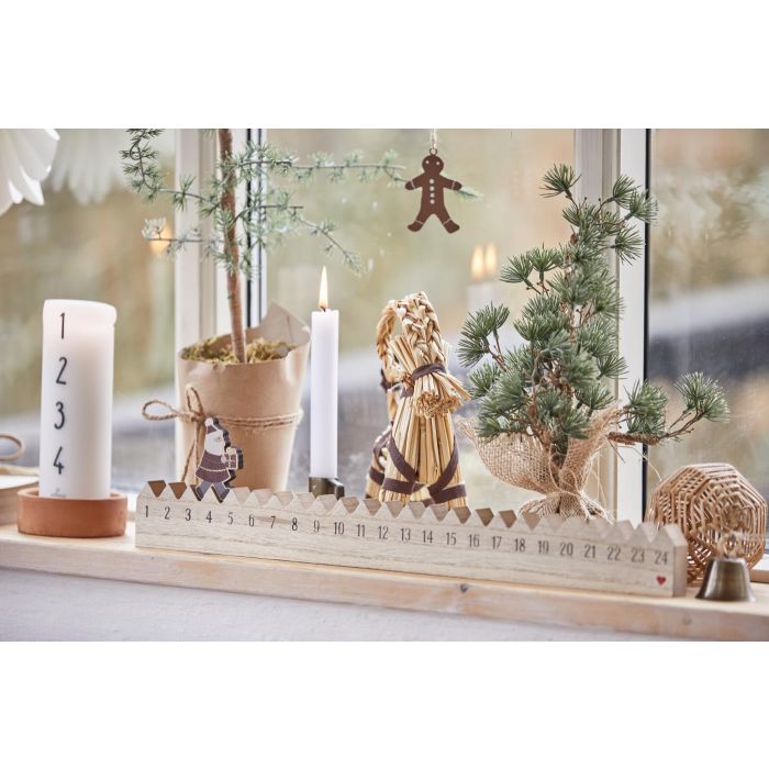 Julebuk m/brunt bånd 22 cm høj