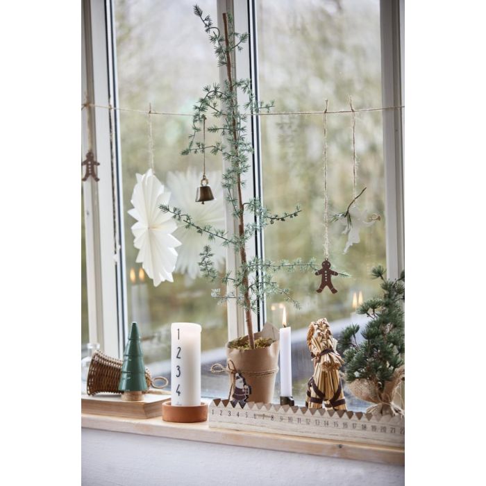 Julebuk m/brunt bånd 22 cm høj