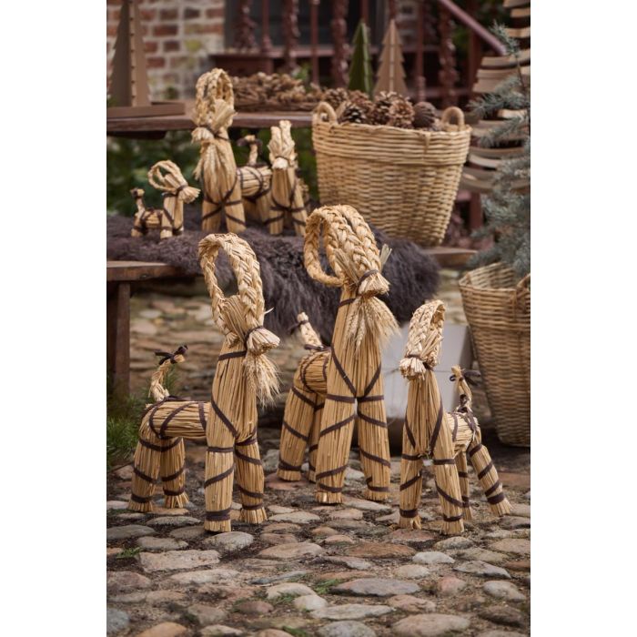 Julebuk m/brunt bånd 22 cm høj