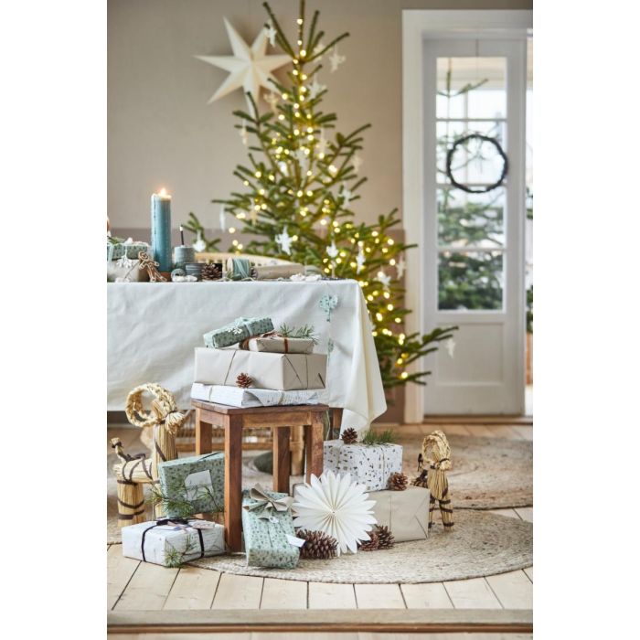 Julebuk m/brunt bånd 43 cm høj