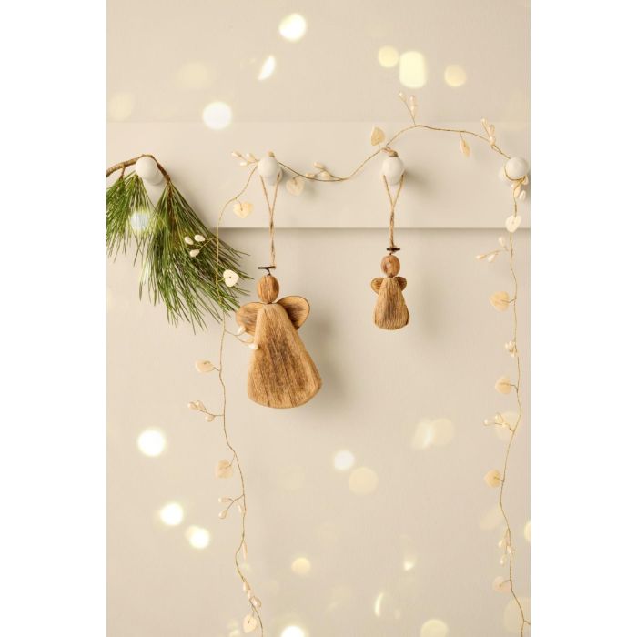 Guirlande m/hvide hjerteperler