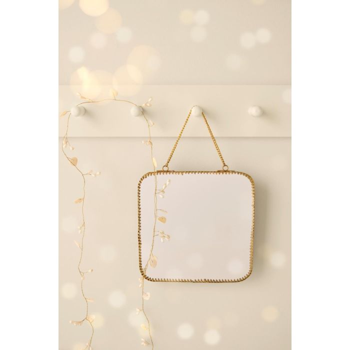 Guirlande m/hvide hjerteperler