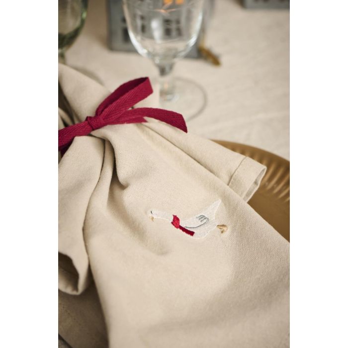 Stofserviet Tradition med julegås