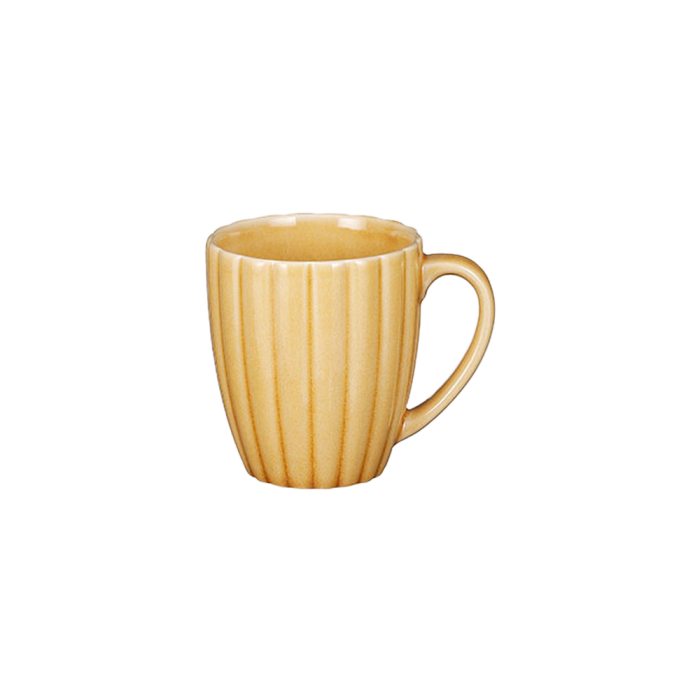 Pesca krus med hank i okkerfarvet keramik