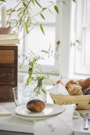 Apotekerglas som vase med harlekinmønster fra Ib Laursen