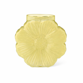 Vase blomsterformet Daisy i gult glas fra Ib Laursen