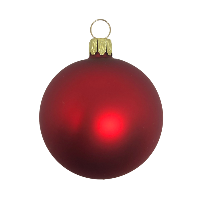 Julekugler mat røde 6 cm 5-pak
