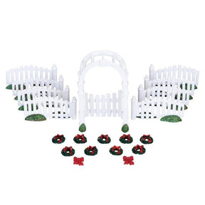 Plastic Arbor & Picket Fences With Decorations