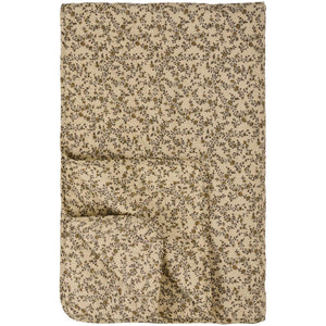 Quilt cremefarvet med brune blomsterranker fra Ib Laursen