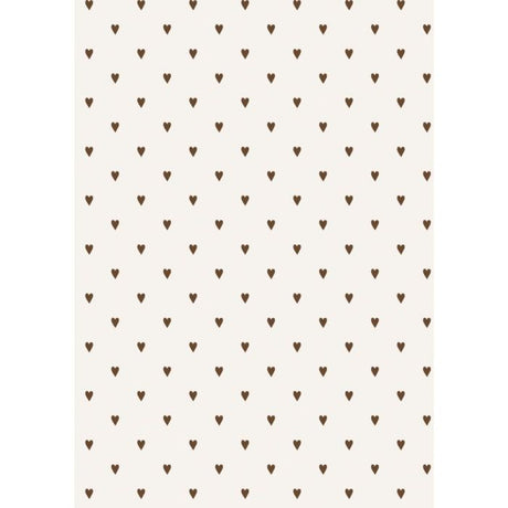 Julegavepapir med brune hjerter