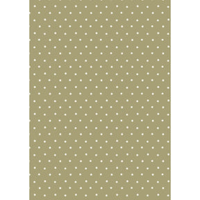 Grönt presentpapper från Ib Laursen med små vita prästkragar, tillverkat av 100 procent återvunnet papper.