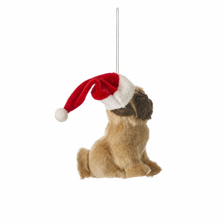 Mjuk julhund med tomteluva