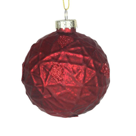 Rustika röda julgranskulor