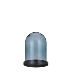 Osteklokke med sort bund