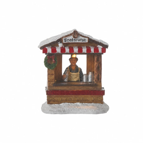 Tysk julmarknad med belysning