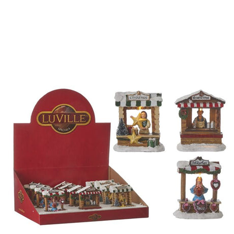 Tysk julemarkedsbod med lys