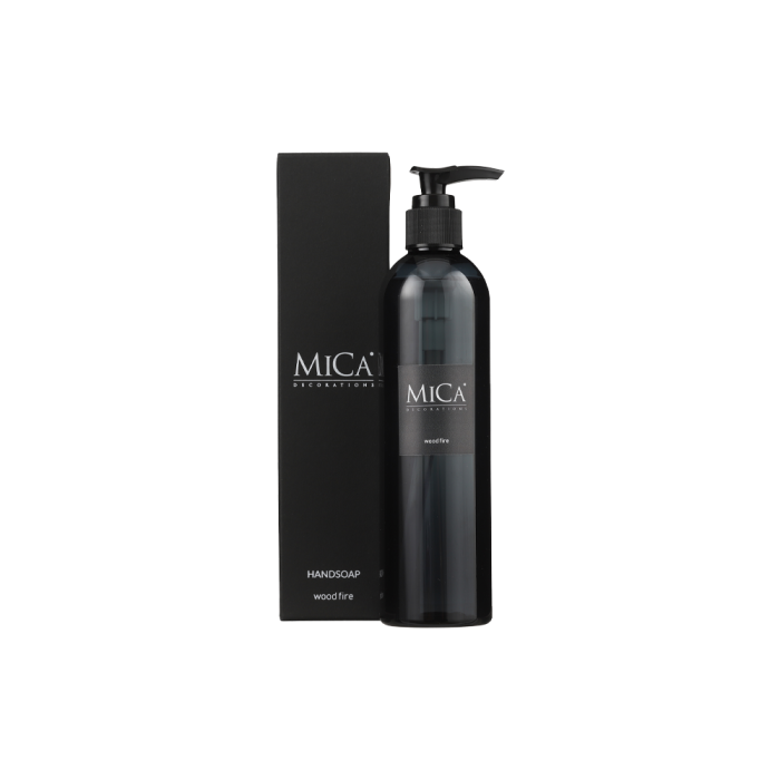 Mica Decorations Wood Fire flydende håndsæbe i sort flaske